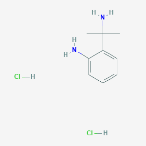 molecular formula C9H16Cl2N2 B2749409 2-(2-Aminopropan-2-yl)aniline dihydrochloride CAS No. 2193067-12-6