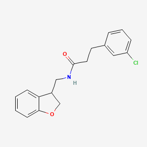 molecular formula C18H18ClNO2 B2749411 3-(3-chlorophenyl)-N-((2,3-dihydrobenzofuran-3-yl)methyl)propanamide CAS No. 2097918-15-3