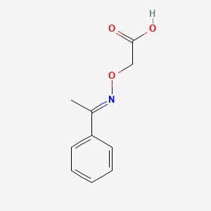 molecular formula C10H11NO3 B2749413 (1-Phenyl-ethylideneaminooxy)-acetic acid CAS No. 1205-09-0; 63563-93-9