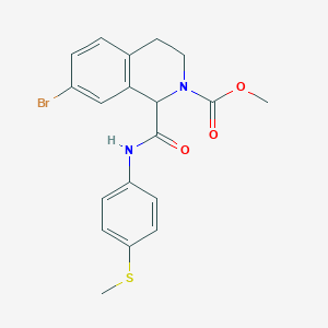 molecular formula C19H19BrN2O3S B2749414 methyl 7-bromo-1-((4-(methylthio)phenyl)carbamoyl)-3,4-dihydroisoquinoline-2(1H)-carboxylate CAS No. 1396624-43-3