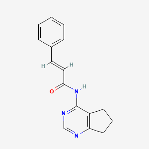 molecular formula C16H15N3O B2749416 N-(6,7-dihydro-5H-cyclopenta[d]pyrimidin-4-yl)cinnamamide CAS No. 946274-27-7