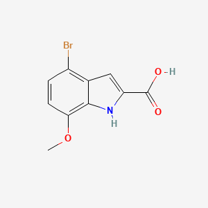 molecular formula C10H8BrNO3 B2749418 4-溴-7-甲氧基-1H-吲哚-2-羧酸 CAS No. 900640-38-2