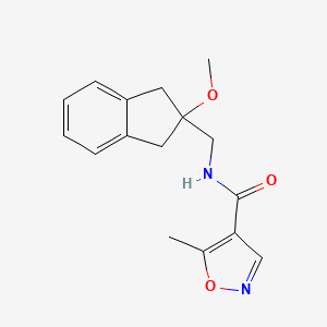 molecular formula C16H18N2O3 B2749420 N-((2-methoxy-2,3-dihydro-1H-inden-2-yl)methyl)-5-methylisoxazole-4-carboxamide CAS No. 2034346-56-8