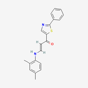 (E)-3-(2,4-dimethylanilino)-1-(2-phenyl-1,3-thiazol-5-yl)prop-2-en-1-one