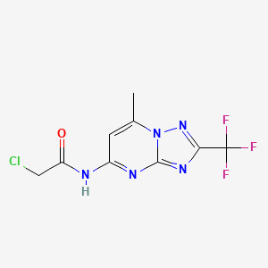 2-Chloro-N-[7-methyl-2-(trifluoromethyl)-[1,2,4]triazolo[1,5-a]pyrimidin-5-yl]acetamide