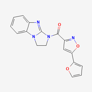 (2,3-dihydro-1H-benzo[d]imidazo[1,2-a]imidazol-1-yl)(5-(furan-2-yl)isoxazol-3-yl)methanone