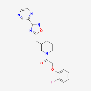 2-(2-Fluorophenoxy)-1-(3-((3-(pyrazin-2-yl)-1,2,4-oxadiazol-5-yl)methyl)piperidin-1-yl)ethanone