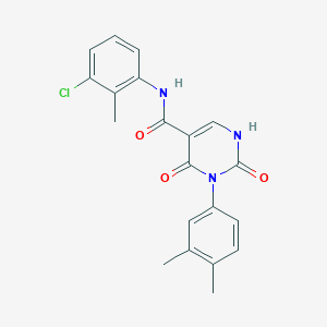 molecular formula C20H18ClN3O3 B2749445 N-(3-chloro-2-methylphenyl)-3-(3,4-dimethylphenyl)-2,4-dioxo-1,2,3,4-tetrahydropyrimidine-5-carboxamide CAS No. 887898-40-0