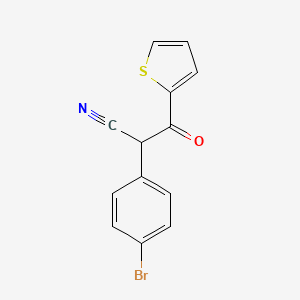 molecular formula C13H8BrNOS B2749449 2-(4-溴苯基)-3-氧代-3-(噻吩-2-基)丙腈 CAS No. 561305-83-7