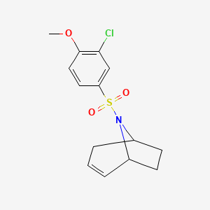 molecular formula C14H16ClNO3S B2749457 (1R,5S)-8-((3-chloro-4-methoxyphenyl)sulfonyl)-8-azabicyclo[3.2.1]oct-2-ene CAS No. 1706052-64-3