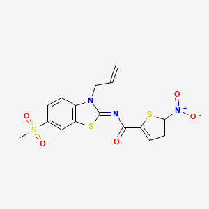 (Z)-N-(3-allyl-6-(methylsulfonyl)benzo[d]thiazol-2(3H)-ylidene)-5-nitrothiophene-2-carboxamide