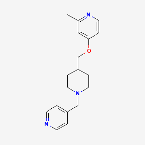 molecular formula C18H23N3O B2749463 2-Methyl-4-[[1-(pyridin-4-ylmethyl)piperidin-4-yl]methoxy]pyridine CAS No. 2379975-62-7