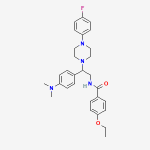 molecular formula C29H35FN4O2 B2749464 N-{2-[4-(dimethylamino)phenyl]-2-[4-(4-fluorophenyl)piperazin-1-yl]ethyl}-4-ethoxybenzamide CAS No. 946365-38-4