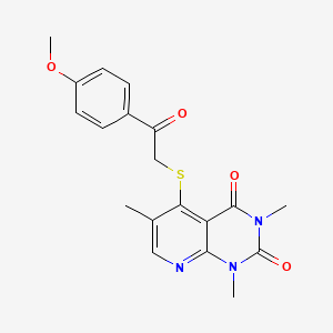 5-((2-(4-methoxyphenyl)-2-oxoethyl)thio)-1,3,6-trimethylpyrido[2,3-d]pyrimidine-2,4(1H,3H)-dione