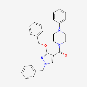 (1-benzyl-3-(benzyloxy)-1H-pyrazol-4-yl)(4-phenylpiperazin-1-yl)methanone