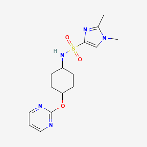 1,2-dimethyl-N-((1r,4r)-4-(pyrimidin-2-yloxy)cyclohexyl)-1H-imidazole-4-sulfonamide