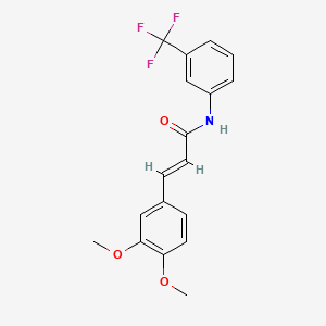 (2E)-3-(3,4-dimethoxyphenyl)-N-[3-(trifluoromethyl)phenyl]prop-2-enamide