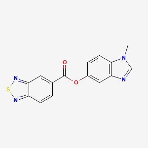 molecular formula C15H10N4O2S B2749498 1-甲基-1H-苯并[d]咪唑-5-基 苯并[c][1,2,5]噻二唑-5-甲酸酯 CAS No. 1351591-25-7