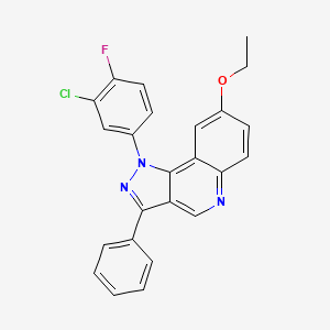 molecular formula C24H17ClFN3O B2749499 1-(3-chloro-4-fluorophenyl)-8-ethoxy-3-phenyl-1H-pyrazolo[4,3-c]quinoline CAS No. 901044-25-5