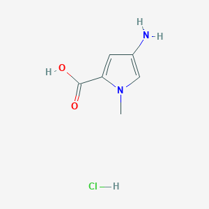 molecular formula C6H9ClN2O2 B2749505 4-Amino-1-methyl-1H-pyrrole-2-carboxylic acid HCl CAS No. 198765-34-3; 45776-13-4