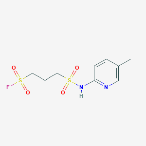 molecular formula C9H13FN2O4S2 B2749510 3-[(5-Methylpyridin-2-yl)sulfamoyl]propane-1-sulfonyl fluoride CAS No. 1795356-45-4
