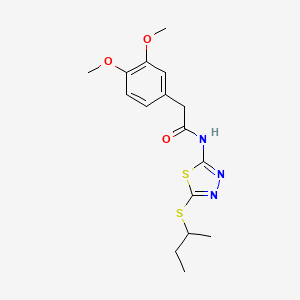 molecular formula C16H21N3O3S2 B2749529 N-(5-(sec-butylthio)-1,3,4-thiadiazol-2-yl)-2-(3,4-dimethoxyphenyl)acetamide CAS No. 477215-53-5