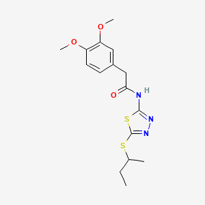 molecular formula C16H21N3O3S2 B2749529 N-(5-(丙基硫代)-1,3,4-噻二唑-2-基)-2-(3,4-二甲氧基苯基)乙酰胺 CAS No. 477215-53-5