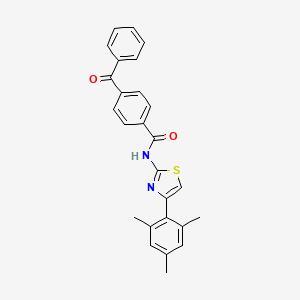 4-benzoyl-N-[4-(2,4,6-trimethylphenyl)-1,3-thiazol-2-yl]benzamide