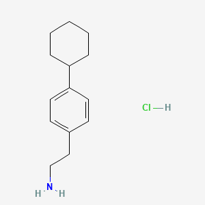 molecular formula C14H22ClN B2749532 2-(4-Cyclohexylphenyl)ethan-1-amine hydrochloride CAS No. 1955531-82-4