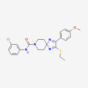 N-(3-chlorophenyl)-2-(ethylthio)-3-(4-methoxyphenyl)-1,4,8-triazaspiro[4.5]deca-1,3-diene-8-carboxamide