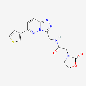 2-(2-oxooxazolidin-3-yl)-N-((6-(thiophen-3-yl)-[1,2,4]triazolo[4,3-b]pyridazin-3-yl)methyl)acetamide