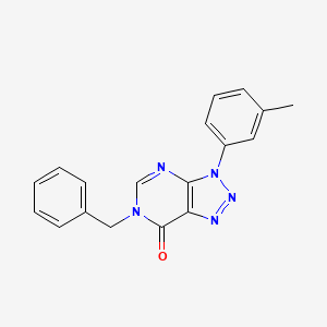 molecular formula C18H15N5O B2749542 6-Benzyl-3-(3-methylphenyl)triazolo[4,5-d]pyrimidin-7-one CAS No. 893936-56-6