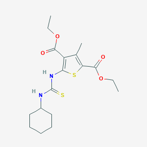 Diethyl 5-(cyclohexylcarbamothioylamino)-3-methylthiophene-2,4-dicarboxylate