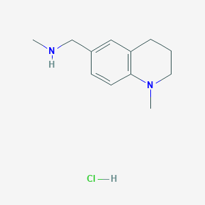 molecular formula C12H19ClN2 B2749550 N-甲基-1-(1-甲基-1,2,3,4-四氢喹啉-6-基)甲胺盐酸盐 CAS No. 1210187-16-8