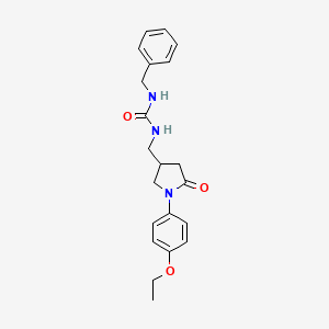 1-Benzyl-3-((1-(4-ethoxyphenyl)-5-oxopyrrolidin-3-yl)methyl)urea