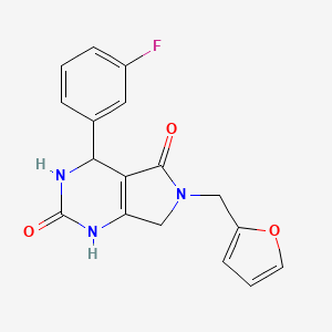 4-(3-fluorophenyl)-6-(furan-2-ylmethyl)-3,4,6,7-tetrahydro-1H-pyrrolo[3,4-d]pyrimidine-2,5-dione