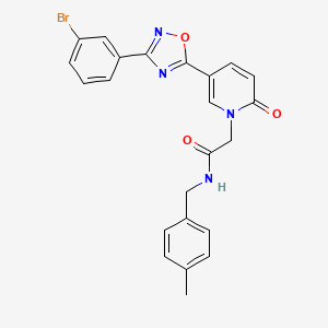 2-(5-(3-(3-bromophenyl)-1,2,4-oxadiazol-5-yl)-2-oxopyridin-1(2H)-yl)-N-(4-methylbenzyl)acetamide