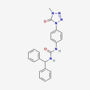 molecular formula C22H20N6O2 B2749579 1-苯甲基-3-(4-(4-甲基-5-氧代-4,5-二氢-1H-四唑-1-基)苯基)脲 CAS No. 1396876-05-3