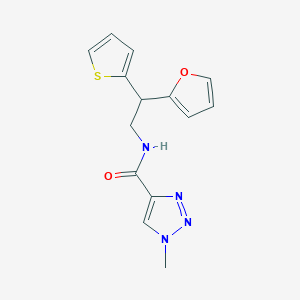 N-[2-(furan-2-yl)-2-(thiophen-2-yl)ethyl]-1-methyl-1H-1,2,3-triazole-4-carboxamide