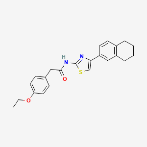 molecular formula C23H24N2O2S B2749598 2-(4-ethoxyphenyl)-N-[4-(5,6,7,8-tetrahydronaphthalen-2-yl)-1,3-thiazol-2-yl]acetamide CAS No. 922457-75-8