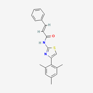 molecular formula C21H20N2OS B2749605 N-(4-mesitylthiazol-2-yl)cinnamamide CAS No. 1787230-12-9