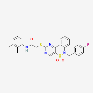 N-(2,3-dimethylphenyl)-2-((6-(4-fluorobenzyl)-5,5-dioxido-6H-benzo[c]pyrimido[4,5-e][1,2]thiazin-2-yl)thio)acetamide