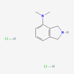 molecular formula C10H16Cl2N2 B2749608 N,N-二甲基-2,3-二氢-1H-异喹啉-4-胺；二盐酸盐 CAS No. 2445793-99-5