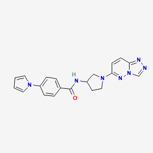 molecular formula C20H19N7O B2749610 4-(1H-pyrrol-1-yl)-N-(1-{[1,2,4]triazolo[4,3-b]pyridazin-6-yl}pyrrolidin-3-yl)benzamide CAS No. 2097899-74-4