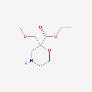 molecular formula C9H17NO4 B2749613 Ethyl 2-(methoxymethyl)morpholine-2-carboxylate CAS No. 2158847-98-2