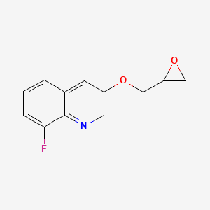 molecular formula C12H10FNO2 B2749615 8-Fluoro-3-(oxiran-2-ylmethoxy)quinoline CAS No. 2411307-90-7