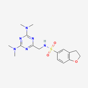 N-((4,6-bis(dimethylamino)-1,3,5-triazin-2-yl)methyl)-2,3-dihydrobenzofuran-5-sulfonamide