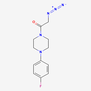 molecular formula C12H14FN5O B2749617 1-(Azidoacetyl)-4-(4-fluorophenyl)piperazine CAS No. 1858250-34-6