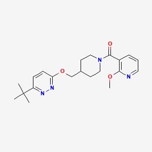 molecular formula C21H28N4O3 B2749619 [4-[(6-Tert-butylpyridazin-3-yl)oxymethyl]piperidin-1-yl]-(2-methoxypyridin-3-yl)methanone CAS No. 2320889-08-3