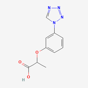 molecular formula C10H10N4O3 B2749622 2-[3-(1H-四唑-1-基)苯氧基]丙酸 CAS No. 832739-85-2
